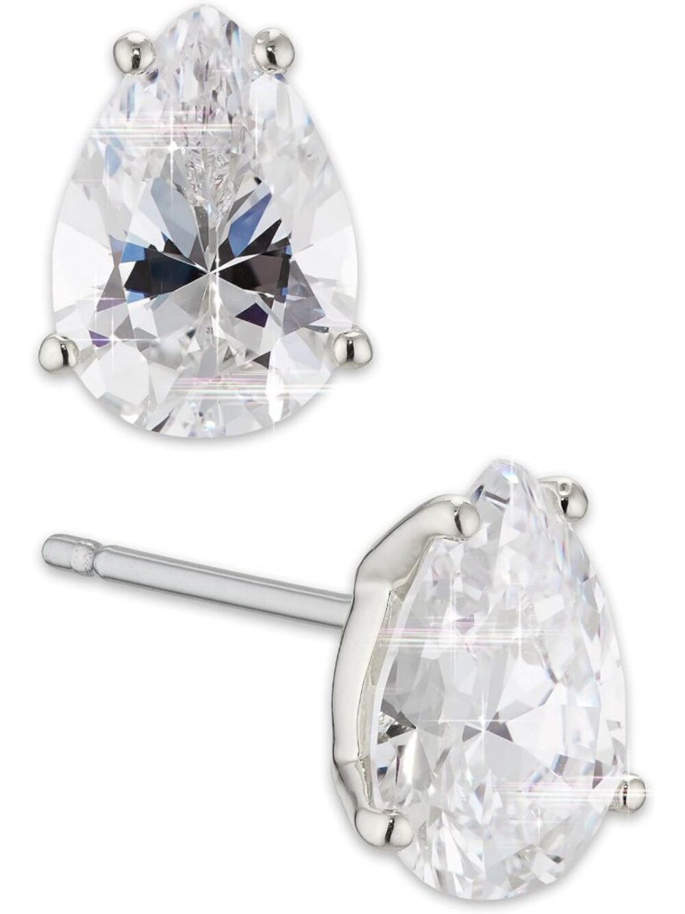 Elegant Cubic Zirconia Stud Earrings - Sparkling Jewelry for Any Occasion